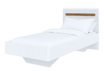 Фото Кровать Svit Mebliv Бьянко (без каркаса) 90х200 см, Белая с вставкой дуб аппалачи