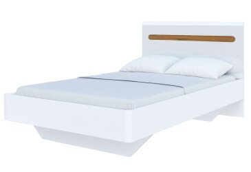 Фото Кровать Svit Mebliv Бьянко (без вклада) 120х200 см, Белая с вставкой дуб аппалачи