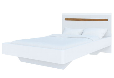 Фото Кровать Svit Mebliv Бьянко (без вклада) 140х200 см, Белая с вставкой дуб аппалачи