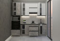 Image 2 - Кухня Вип-мастер ГаМа / GaMa Люкс 240 см, нимфея альба / бетон