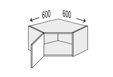 Фото Верх Кут В 45°/360 (600х600) 1дв Глорі / Glory MiroMark