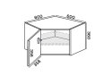 Image 2 - Верх Кут В 45°/360 (600х600) 1дв Pro Blum правий Міленіум / Millenium Premium MiroMark