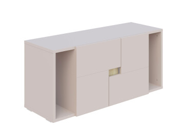 Фото Комод Svit Mebliv Марио 4-дверный с полками 90 см, Кашемир