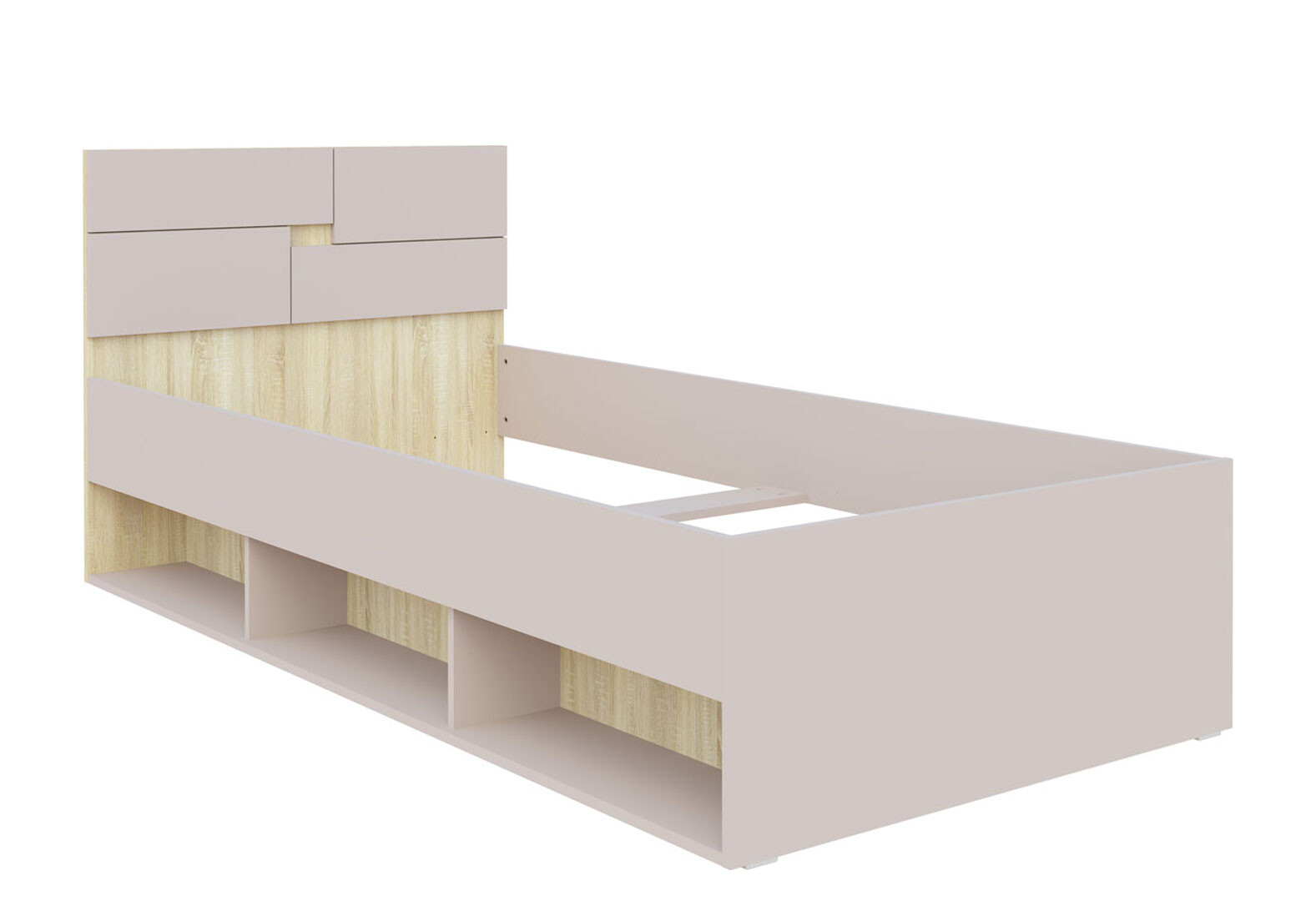 Фото 3 - Ліжко Світ Меблів Маріо 90х200 см (без вкладу), Кашемір