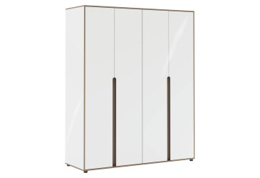 Фото Шкаф Svit Mebliv Линда 4-дверный 180 см, Нимфеа Альба, лак, вставки тоффи