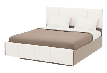 Фото Ліжко Світ Меблів Фуріоза 160х200 см (без вкладу), Глиняний сірий, лак / тк. Bellini 05