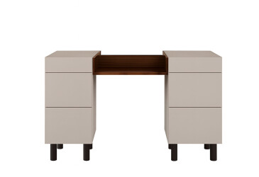 Фото Туалетный столик Svit Mebliv Стелла с 6 ящиками 120 см, Кашемир / дуб ливорно