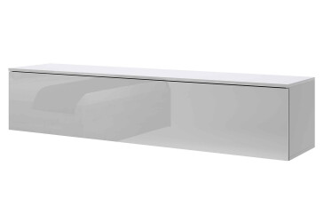 Фото Тумба под ТВ MiroMark Бокс / Box с дверкой 175 см, глянец серый шиншилла