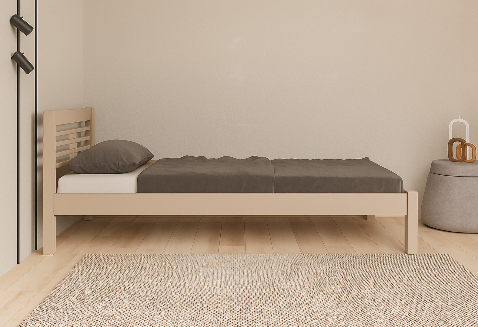 Фото 2 - Кровать Арбор Древ Шопен 90х190, бук, кашемир