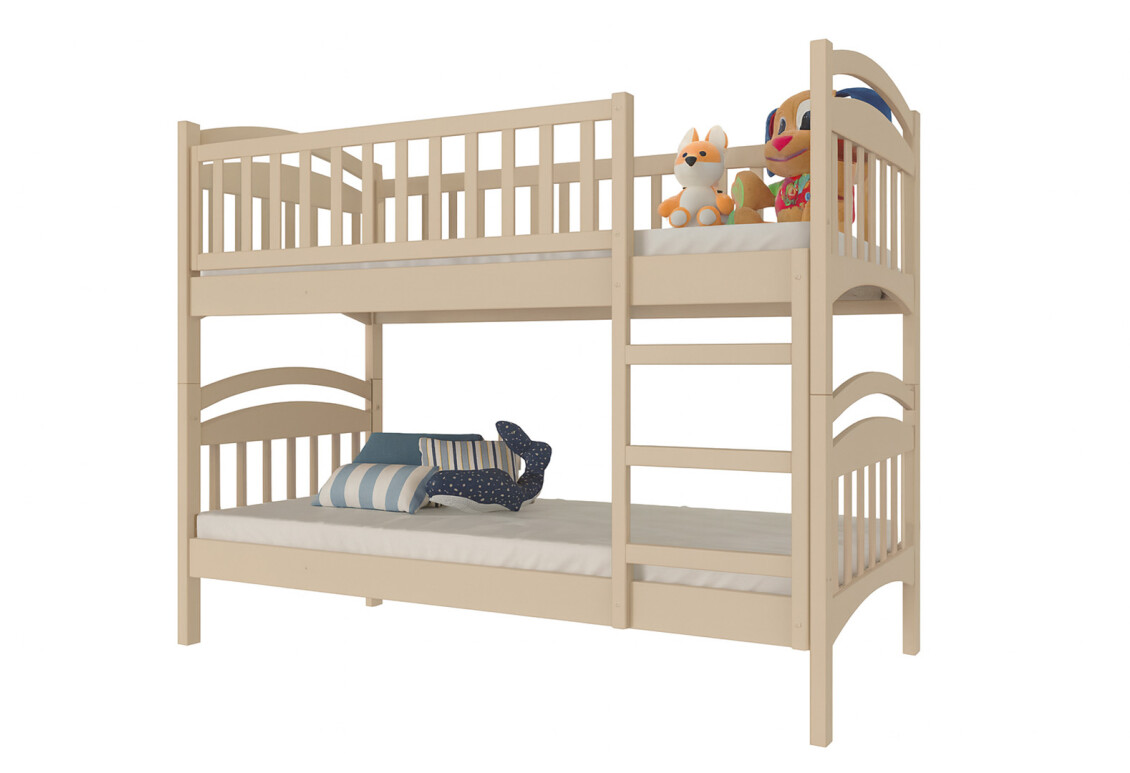 Фото Ліжко двоярусне Arbor Drev Смайл сосна 90х200, кашемір