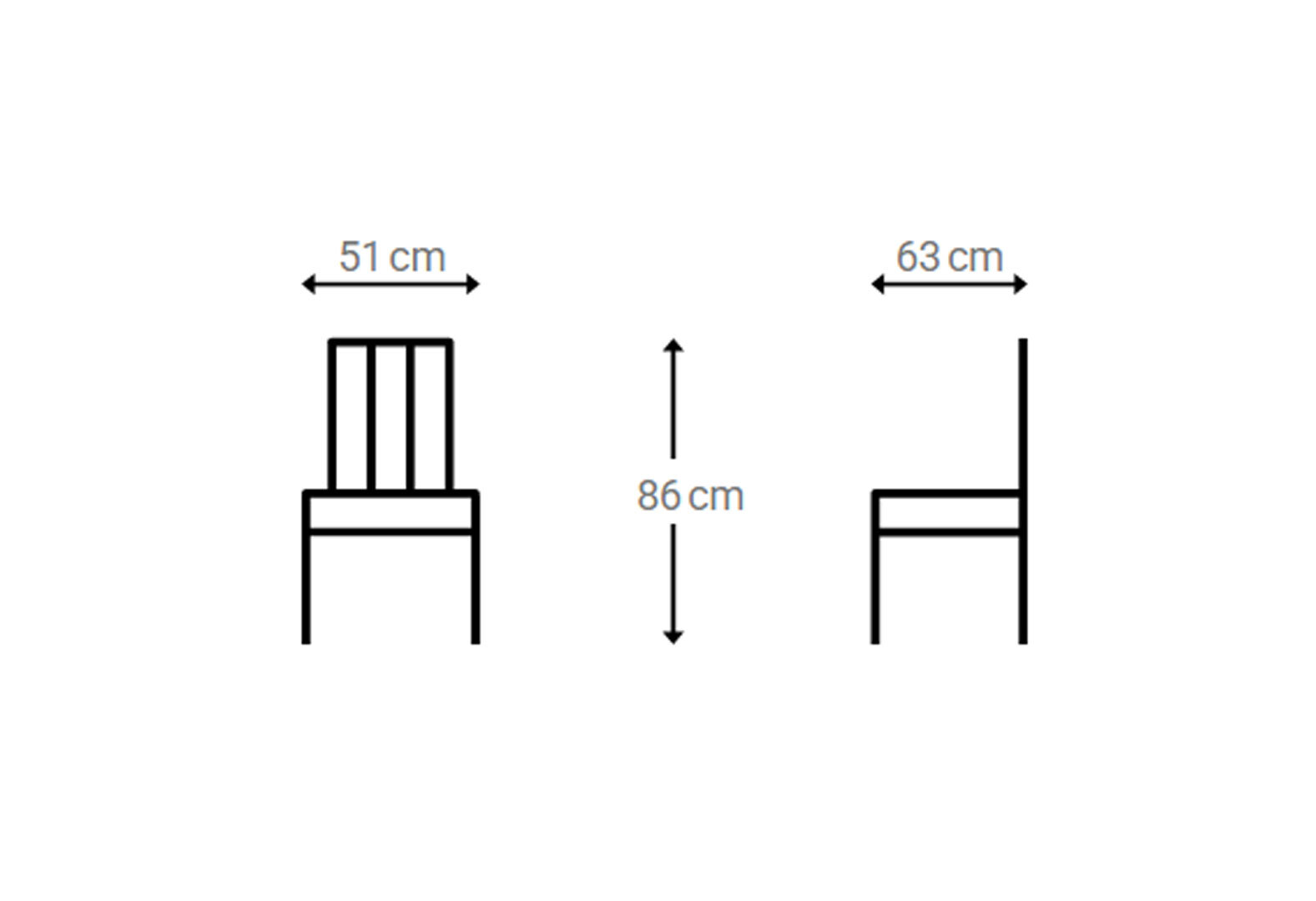 Фото 6 - Стул Kredens furniture Ево / Evo 51x63x86 см светло-серый