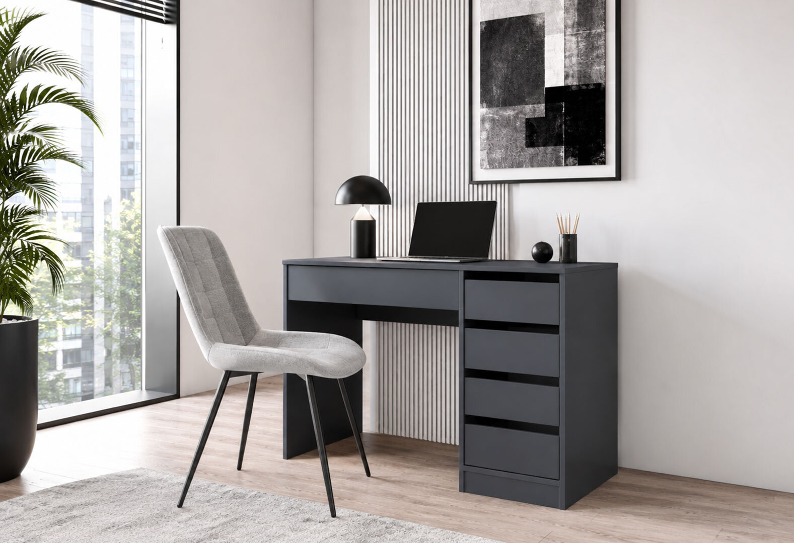 Фото 2 - Стул Kredens furniture Ево / Evo 51x63x86 см светло-серый