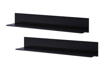 Фото Полиці навісні MiroMark Бокс Секція-91 комплект 2 шт 100 см, глянець чорний