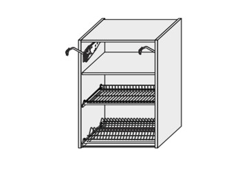 Фото Корпус 60В 2дв Сушка Aventos Pro Blum+GTV 900мм МироМарк