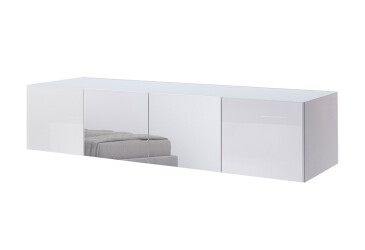 Фото Антресоль MiroMark Фемілі / Family 4 дв з дзеркалами, білий глянець