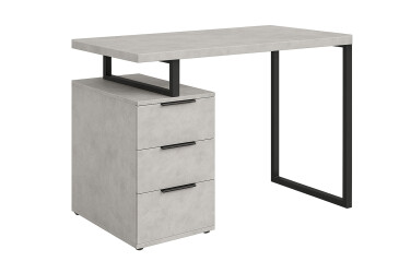 Фото Стол письменный Moreli МХ0003 120x60 см с ящиками бетон тефра