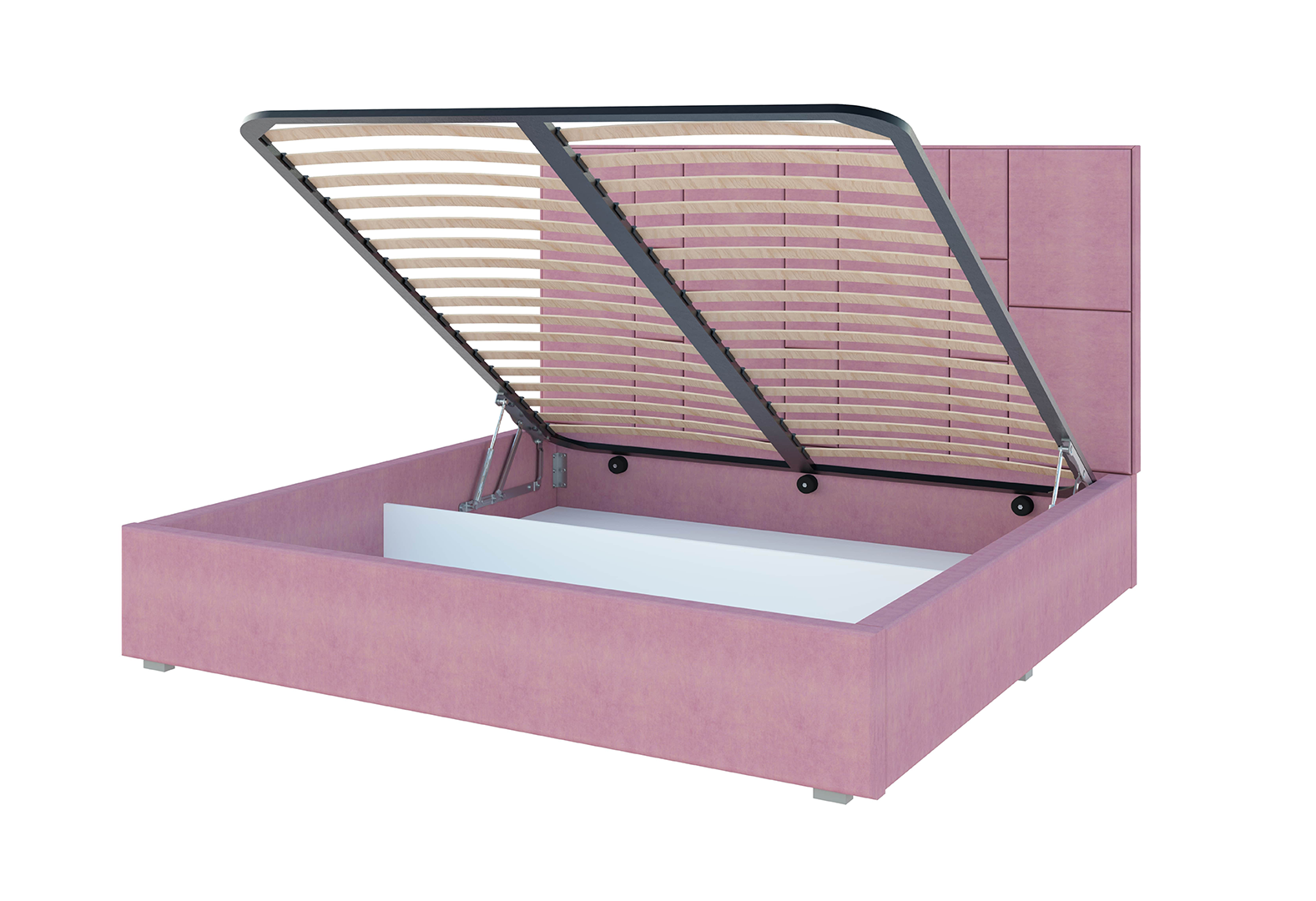 Фото 4 - Кровать-подиум Svit Mebliv Саманта 1, 180х200 см подъемная велюр Багира, 14