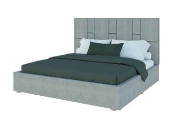 Фото Ліжко-подіум Світ Меблів Саманта 1, 180х200 см без механізму велюр Багіра, 35