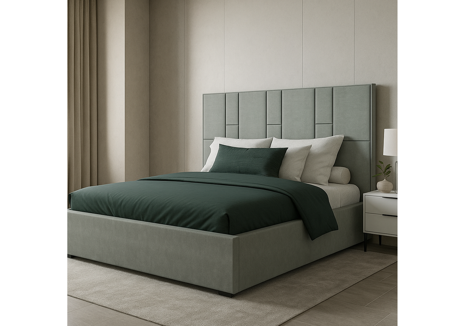 Фото 2 - Кровать-подиум Svit Mebliv Саманта 1, 140х200 см подъемная велюр Багира, 35