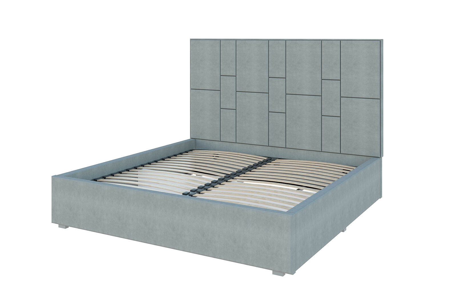 Фото 3 - Ліжко-подіум Світ Меблів Саманта 1, 140х200 см без механізму велюр Багіра, 35