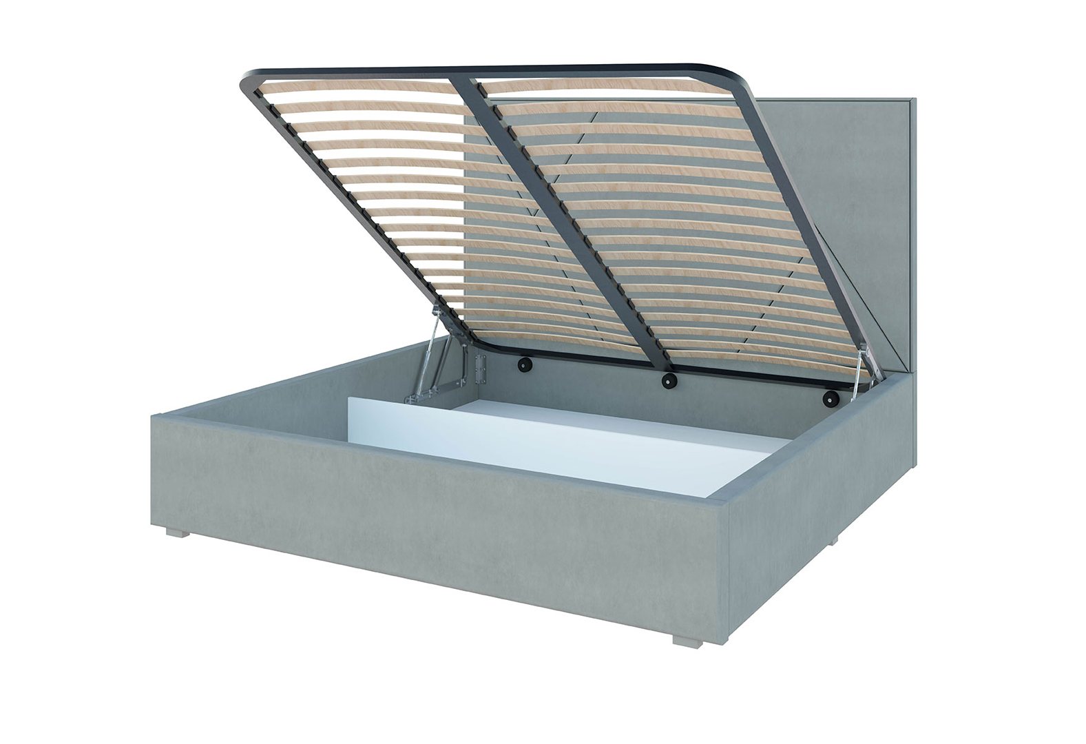 Фото 4 - Кровать-подиум Svit Mebliv Саманта 2, 140х200 см подъемная велюр Багира, 35