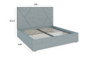 Фото 4 - Ліжко-подіум Світ Меблів Саманта 2, 120х200 см без механізму велюр Багіра, 35