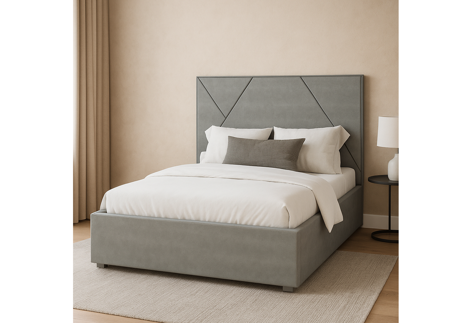 Фото 2 - Ліжко-подіум Світ Меблів Саманта 2, 120х200 см без механізму велюр Багіра, 35