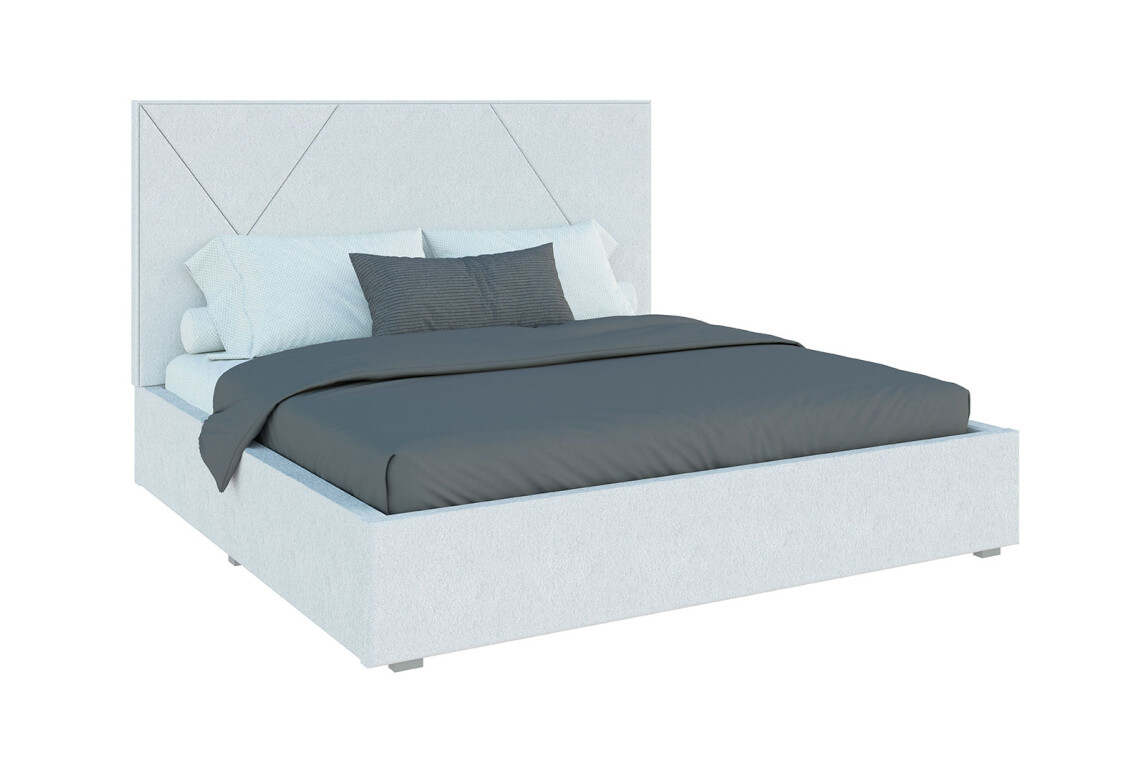 Фото Кровать-подиум Svit Mebliv Саманта 2, 180х200 см подъемная велюр Руно белое