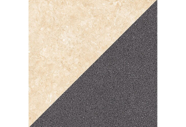 Фото Стеновая панель 2-сторонняя Мрамор Королевский Белый / Гранит Антрацит K212 PE/К203 PE р.4100х640х10 Кроноспан