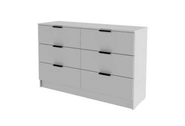 Фото Комод Viant Сіті 1 на 6 шухляд 140 см, сірий