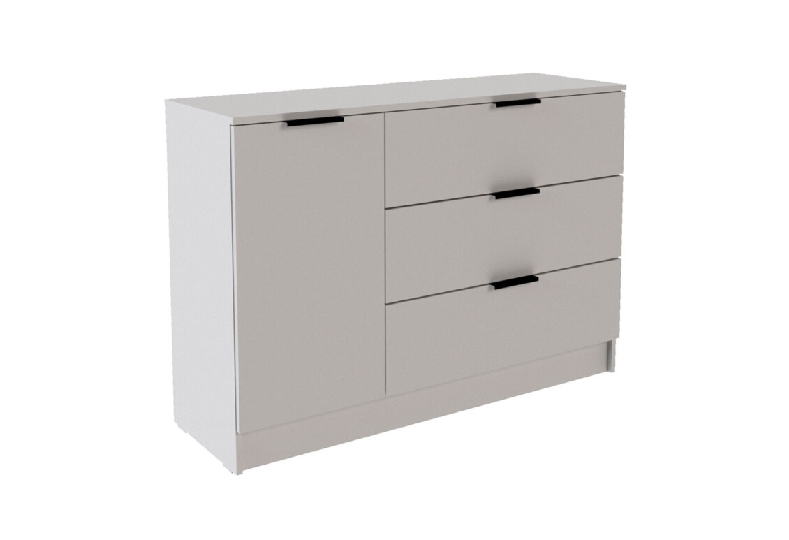 Фото Комод Viant Сити 3 на 3 ящика и 1 дверку 120 см, кашемир