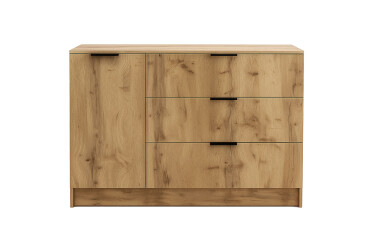 Фото Комод Viant Сіті 3 на 3 шухляди з 1 дверкою 120 см, дуб тахо