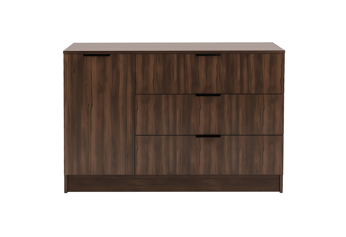 Фото Комод Viant Сіті 3 на 3 шухляди з 1 дверкою 120 см, рістретто