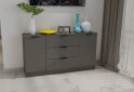 Image 2 - Комод Viant Сити 4 на 3 ящика и 2 дверками 130 см, антрацит