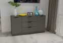 Фото 2 - Комод Viant Сити 4 на 3 ящика и 2 дверками 150 см, антрацит
