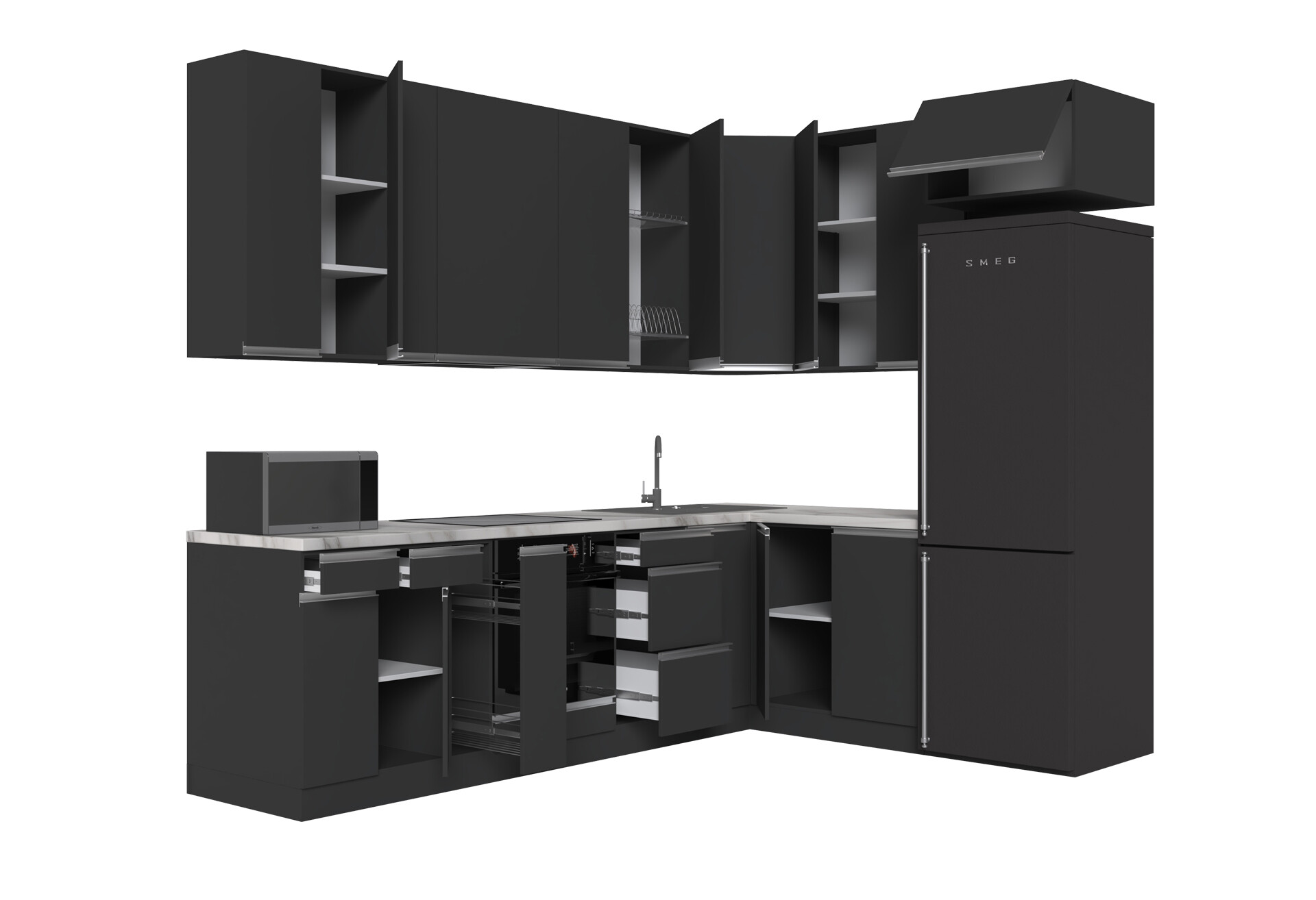 Фото 5 - Кухня VIP-master ГаМа / GaMa Люкс 300x200 см, антрацит