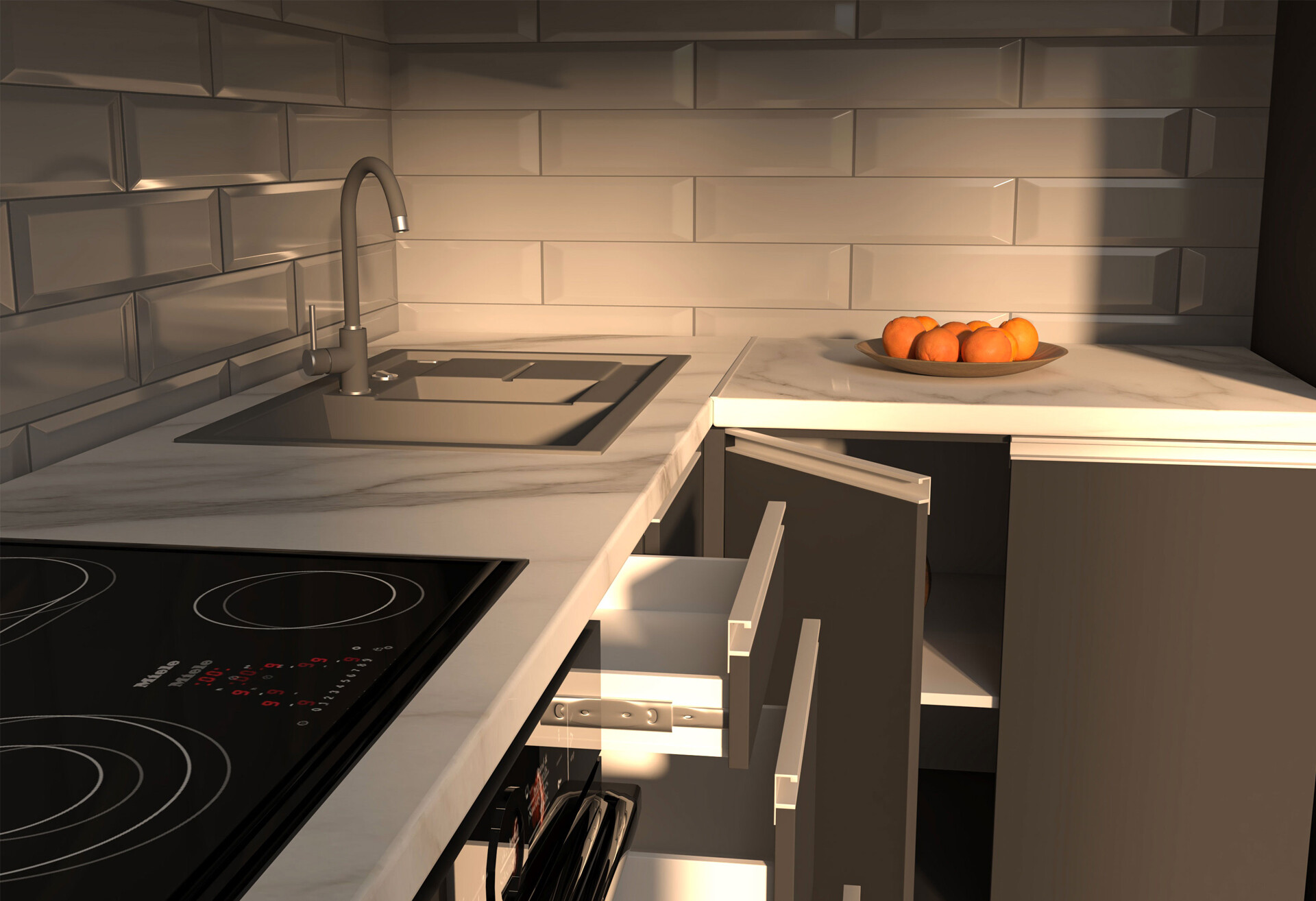 Фото 3 - Кухня VIP-master ГаМа / GaMa Люкс 300x200 см, антрацит