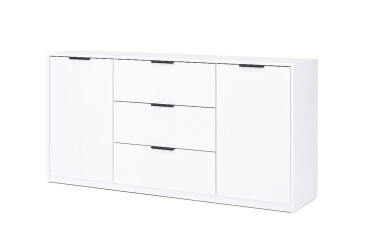 Фото Комод МироМарк Roma Color / Рома Колор с 2 дверками и 3 ящиками 160 см глянец белый