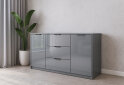 Зображення 2 - Комод MiroMark Roma Color / Рома Колор з 2 дверками і 3 шухлядами 160 см глянець сіра лава