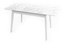 Фото 2 - Стол кухонный Jam Честер раскладной 120/160 см, белый / стекло бриллиант 66 М