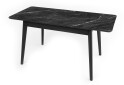 Фото 2 - Стол кухонный Jam Честер раскладной 120/160 см, черный / стекло бриллиант 87 М