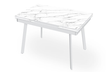 Фото Стол кухонный Jam Slim / Слим раскладной 110/170 см, белый / бриллиант 66 М