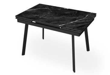 Фото Стол кухонный Jam Slim / Слим раскладной 110/170 см, черный / бриллиант 87 М