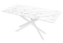 Фото 2 - Стол кухонный Jam Кирк раскладной 120/160 см, белый / стекло бриллиант 66 М