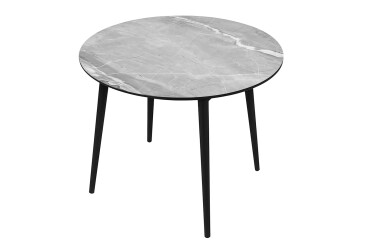 Фото Стол кухонный Jam Oliver раскладной 100 / 135 см, черный / стекло бриллиант 78 М