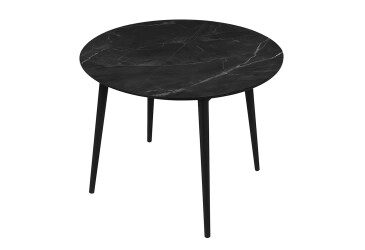 Фото Стол кухонный Jam Oliver раскладной 100 / 135 см, черный / стекло бриллиант 87 М