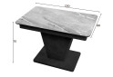 Фото 2 - Стол кухонный Jam Slide / Слайд раскладной 120 / 160 см, бетон черный / стекло бриллиант 78 М