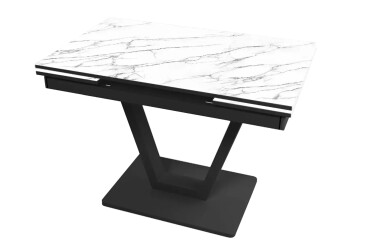 Фото Стол кухонный Jam Maxi V / Максі В раскладной 110/170 см, черный / бриллиант 66 М