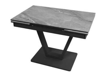 Фото Стол кухонный Jam Maxi V / Максі В раскладной 110/170 см, черный / бриллиант 78 М