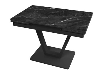 Фото Стол кухонный Jam Maxi V / Максі В раскладной 110/170 см, черный / бриллиант 87 М